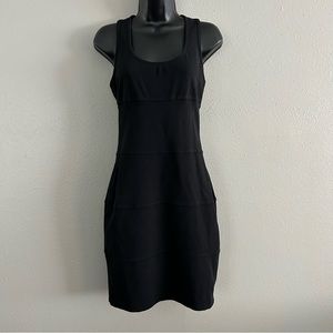 Diane Von Furstenberg Black Racer Back Bodycon Sheath Tank Dress Size 6 Stretch